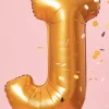 Balon LITERKA J złoty pomarańcz 85cm