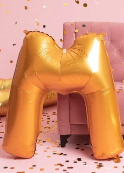 Balon LITERKA M złoty pomarańcz 85cm