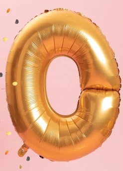 Balon LITERKA O złoty pomarańcz 85cm
