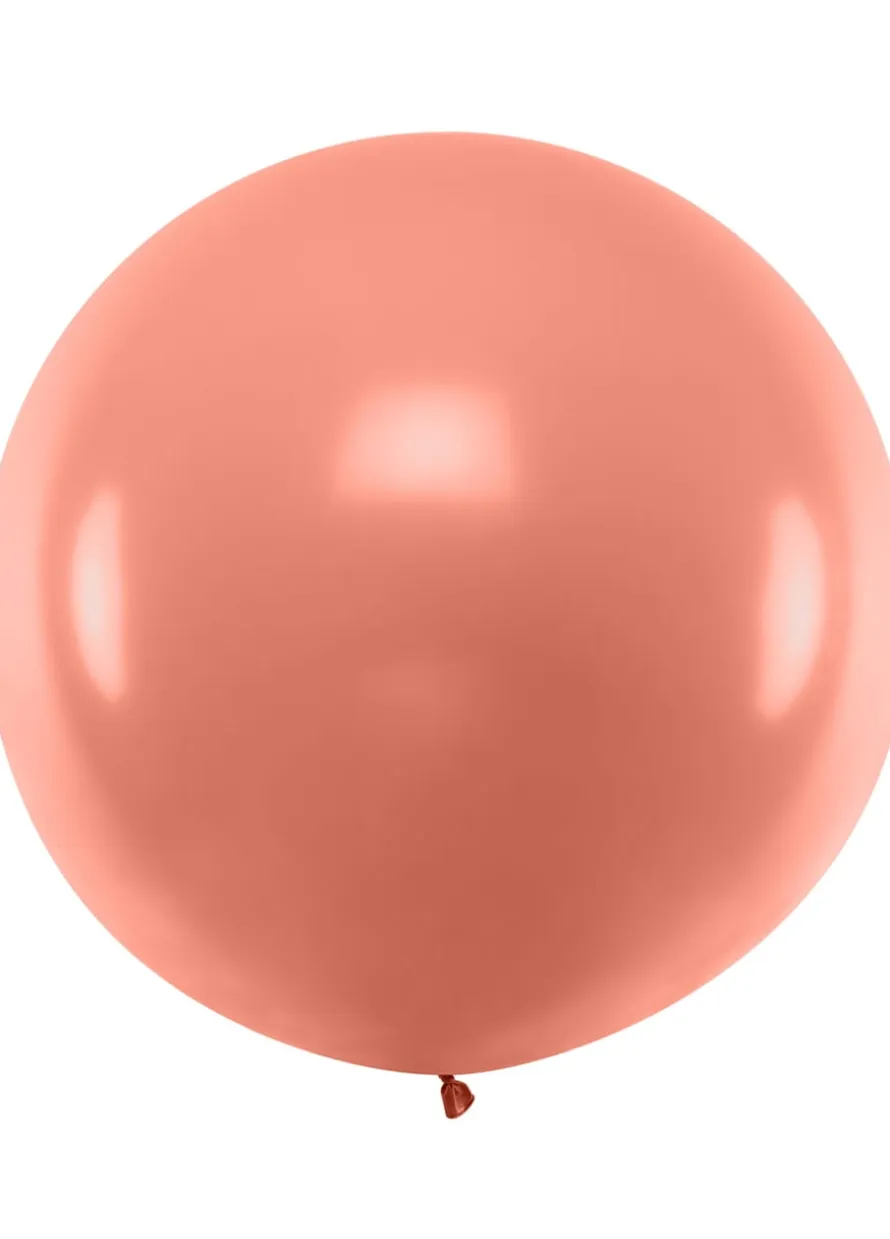 Balon metaliczny OLBRZYM różowe złoto 1m
