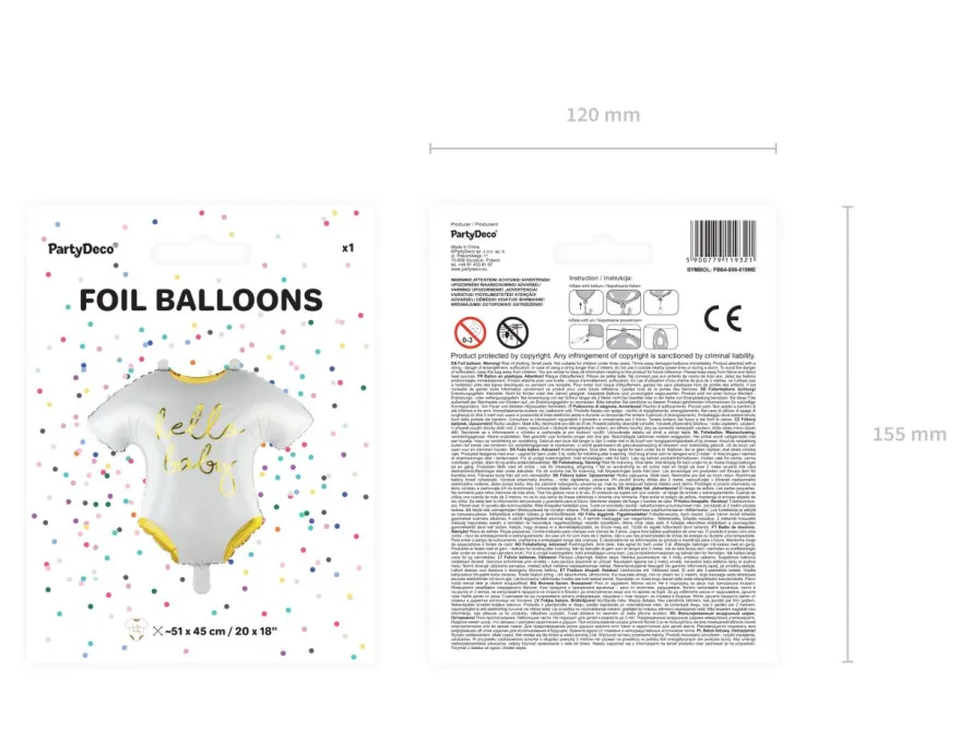Balon na baby shower BODY 51x45cm