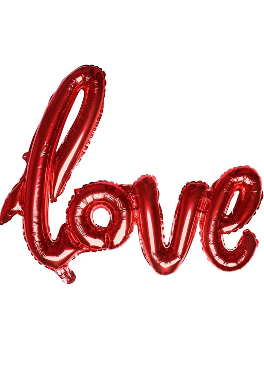 Balon na powietrze napis LOVE balon walentynkowy czerwony