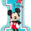 Balon na roczek CYFRA 1 MICKEY foliowy 71cm