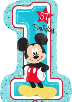Balon na roczek CYFRA 1 MICKEY foliowy 71cm