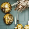Balon na 40 URODZINY foliowy złoty 45cm
