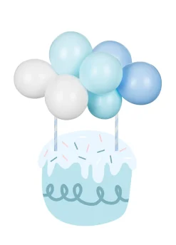 Balonowy topper na tort NIEBIESKI 29 cm