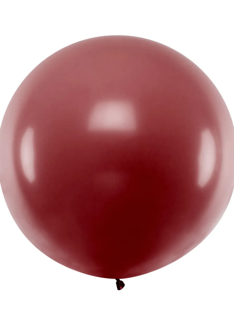 Balon pastelowy OLBRZYM burgundowy 1m
