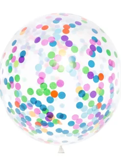 Balon przeźroczysty z konfetti GIGANT 1m