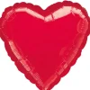 Balon SERCE metaliczny czerwony 80cm
