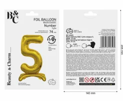 Balon STOJĄCY cyfra 5