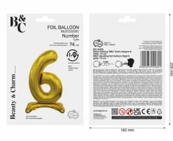 Balon STOJĄCY cyfra 6