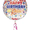 Balon urodzinowy KONFETTI kula foliowy