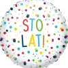 Balon urodzinowy w konfetti STO LAT foliowy