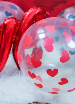 Balony białe w serduszka (50szt.)