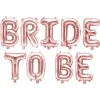 Balony BRIDE TO BE napis rose gold