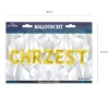 Balony CHRZEST napis złoty