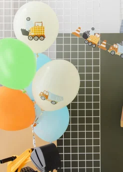Balony 30 cm POJAZDY BUDOWLANE (6szt.)