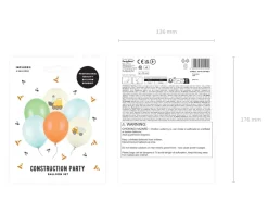 Balony 30 cm POJAZDY BUDOWLANE (6szt.)