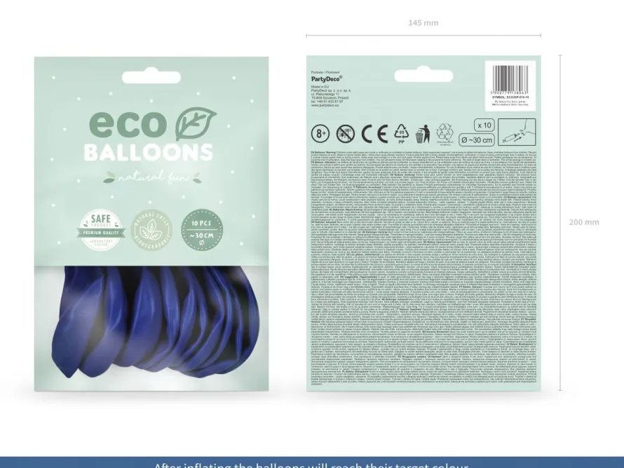 Balony ekologiczne granatowe 30cm (10szt.)