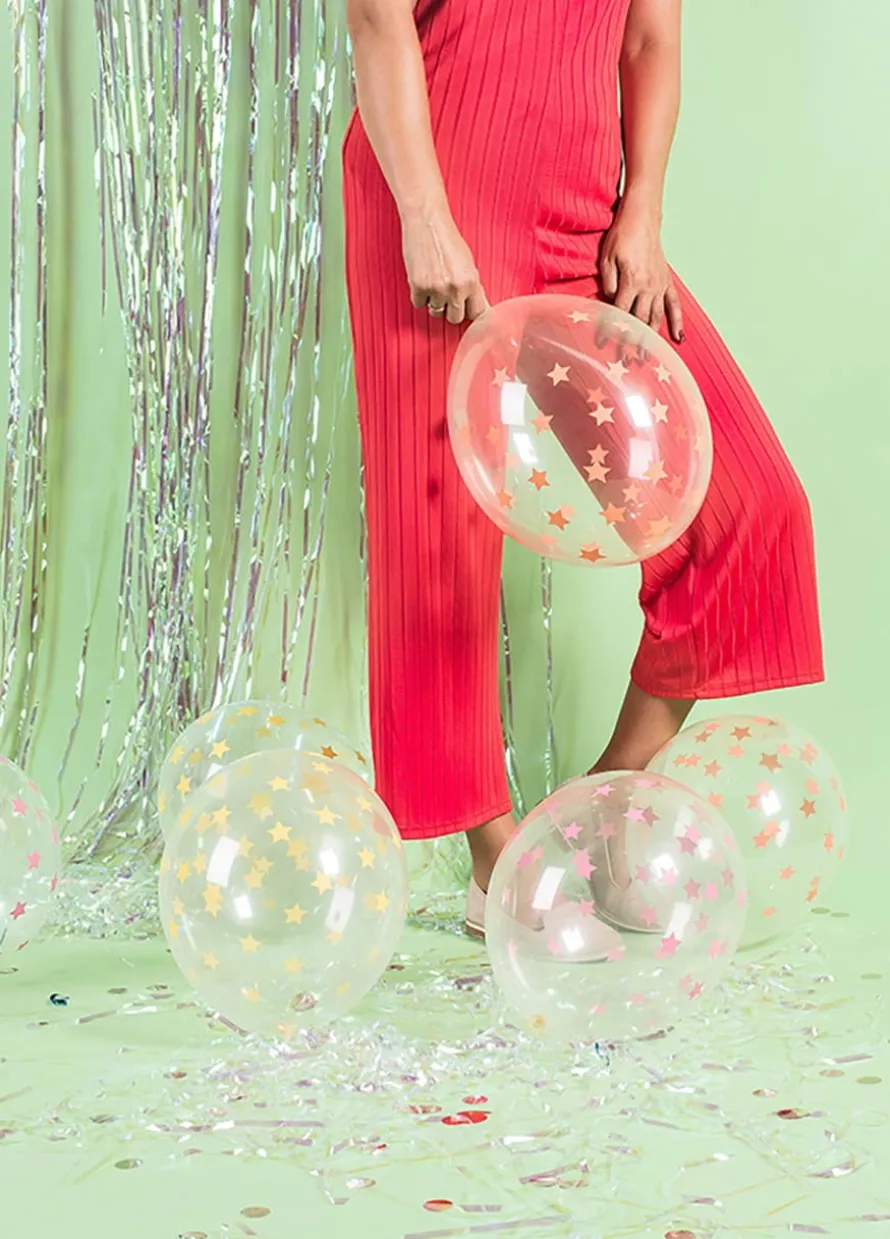 Balony GWIAZDKI żółte (5szt.)