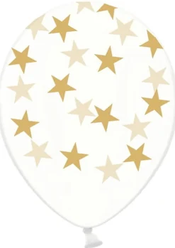 Balony GWIAZDKI złote 30cm (6szt.)