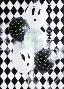 Balony halloweenowe BOO! balony świecące w świetle UV (3szt.)