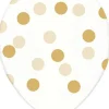 Balony KROPKI złote 30cm (6szt.)