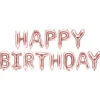 Balony litery napis HAPPY BIRTHDAY rose gold