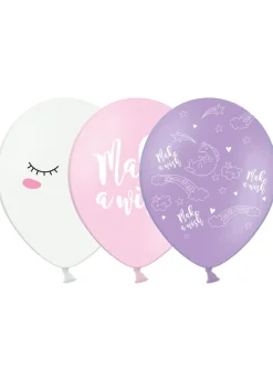 Balony MAKE A WISH - JEDNOROŻEC 30cm (50szt.)
