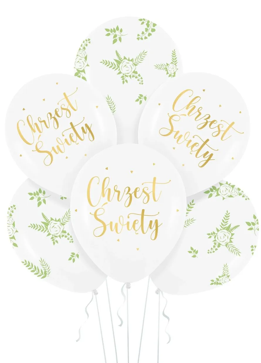 Balony na CHRZEST 30cm (6szt.)