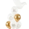Balony na chrzest GOD BLESS 30cm (6szt.)