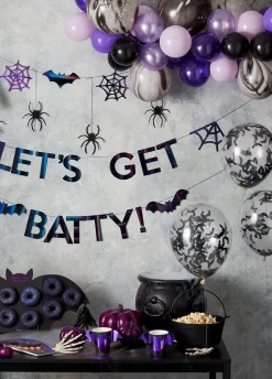 Balony na Halloween LET'S GET BATTY balony z konfetti (5szt.)