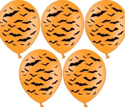 Balony na Halloween NIETOPERZE 30cm (6szt.)