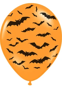 Balony na Halloween NIETOPERZE 30cm (6szt.)