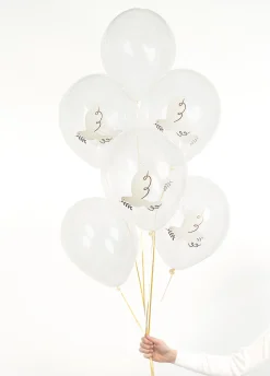 Balony na komunię GOŁĄBKI 6szt.