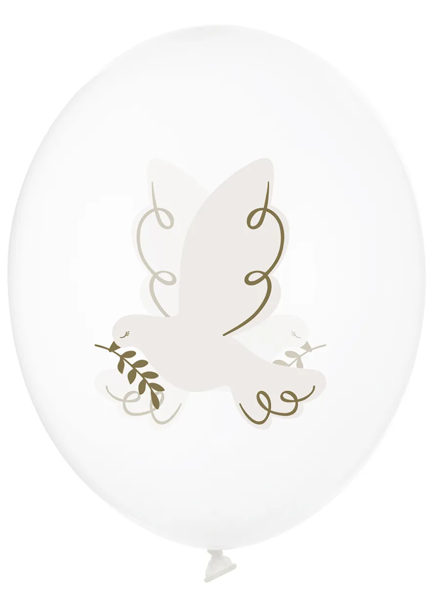 Balony na komunię GOŁĄBKI 6szt.