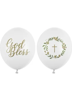 Balony na komunię GOD BLESS 30cm (50szt.)