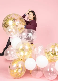 Balony na patyku KONFETTI (5szt.)