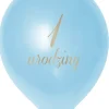Balony na roczek dla chłopca NIEBIESKIE (5szt.)