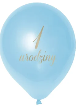 Balony na roczek dla chłopca NIEBIESKIE (5szt.)