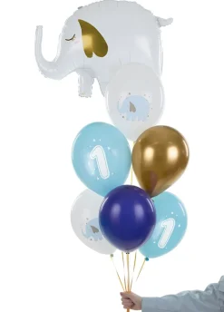 Balony na roczek dla chłopca SŁONIK (50szt.)