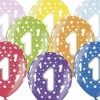 Balony na roczek 1 URODZINY metaliczne 30cm (6szt.)