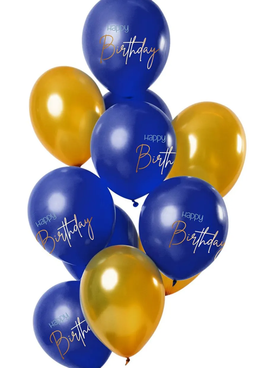 Balony na URODZINY ELEGANT BLUE (12szt.)
