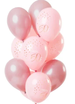 Balony na 50 URODZINY Elegant Blush (12szt.)