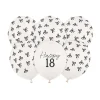 Balony na 18 urodziny KOKARDY Happy 18 (6 szt.)