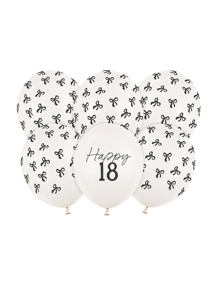 Balony na 18 urodziny KOKARDY Happy 18 (6 szt.)