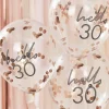 Balony na 30 urodziny KONFETTI (5szt.)