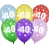 Balony na 40 URODZINY metaliczne mix (50szt.)