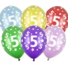 Balony na 5 URODZINY metaliczne (6szt.)