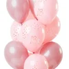 Balony na 18 urodziny zestaw ELEGANT BLUSH (12szt.)